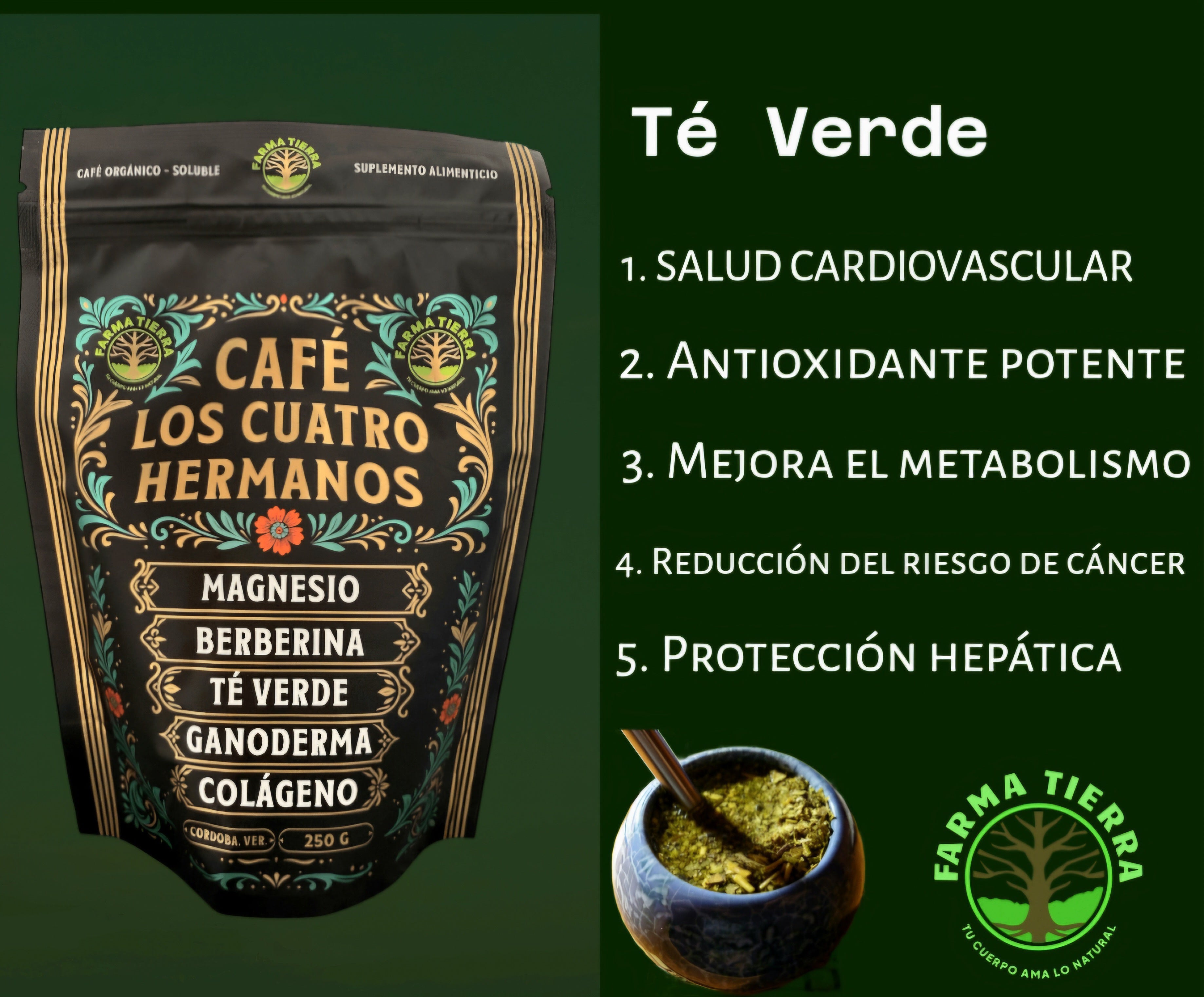 Cafe los cuatro Hermanos paq 4