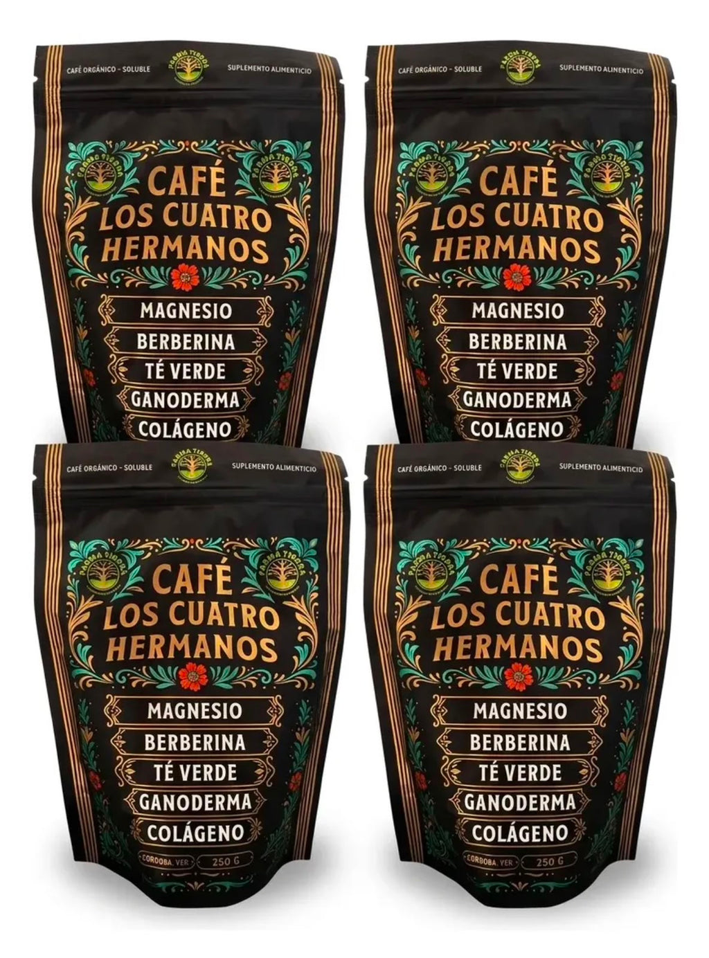 Cafe los cuatro Hermanos paq 4