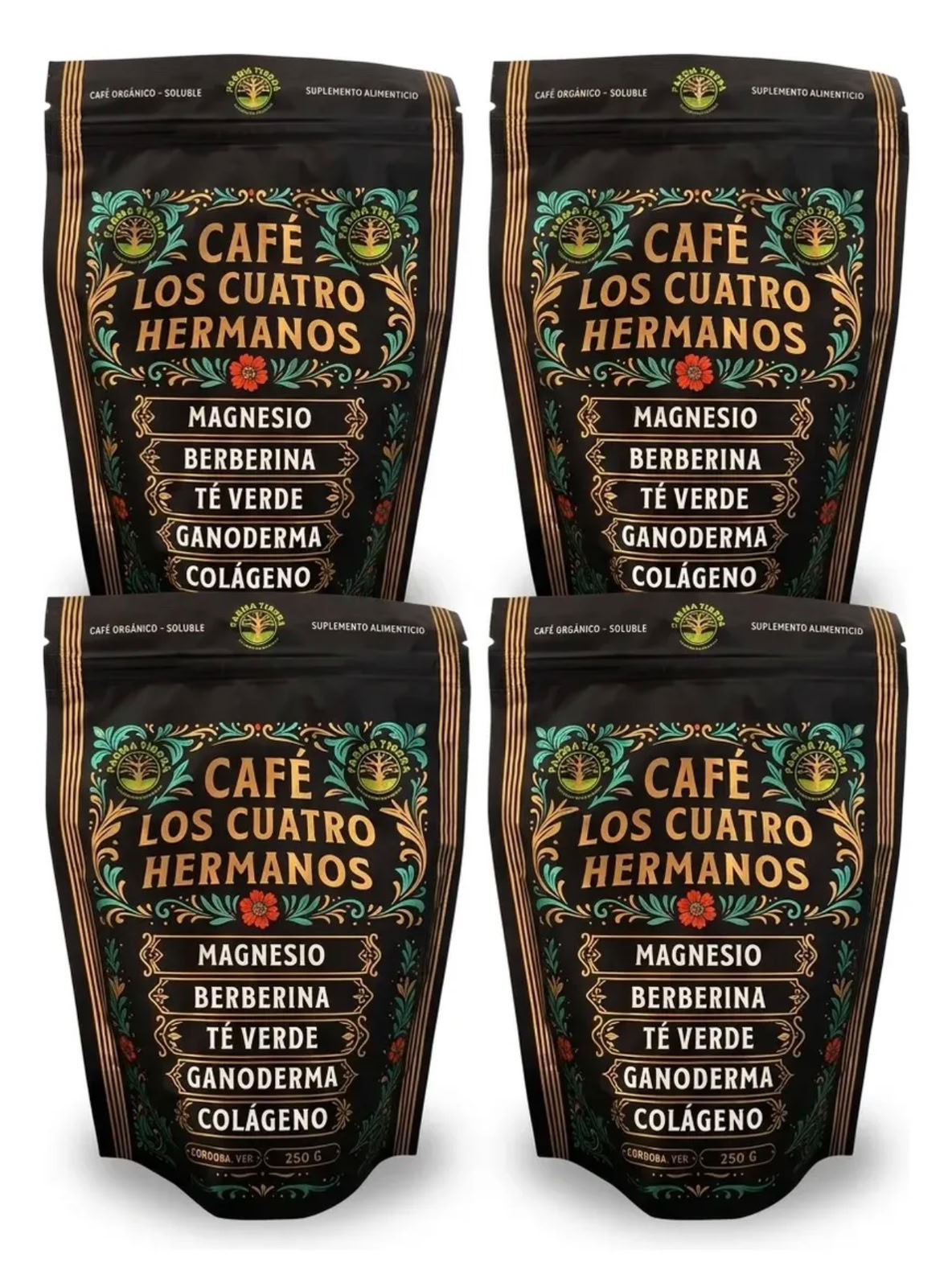 Cafe los cuatro Hermanos paq 4
